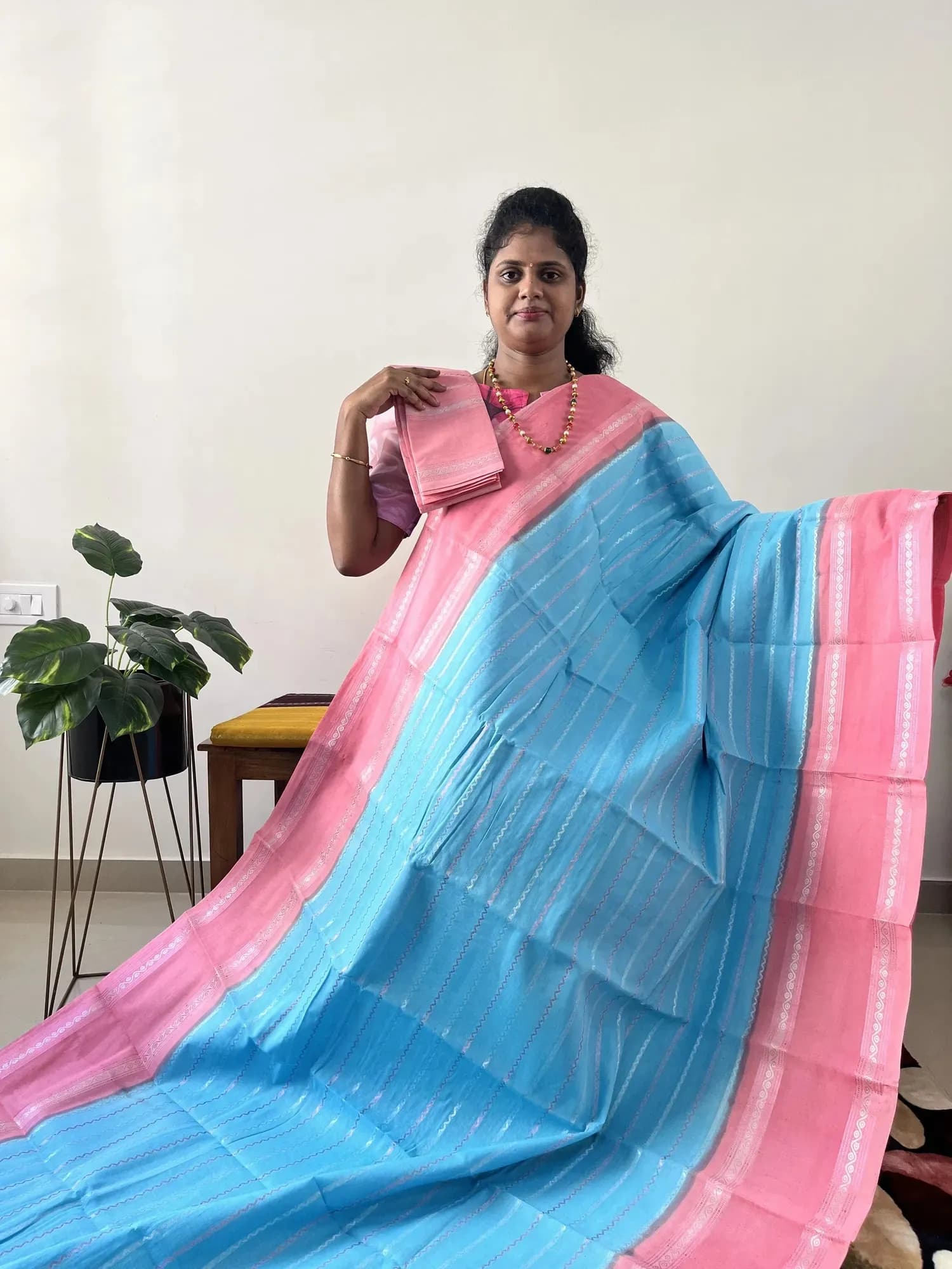 ICE BLUE WITH PINK