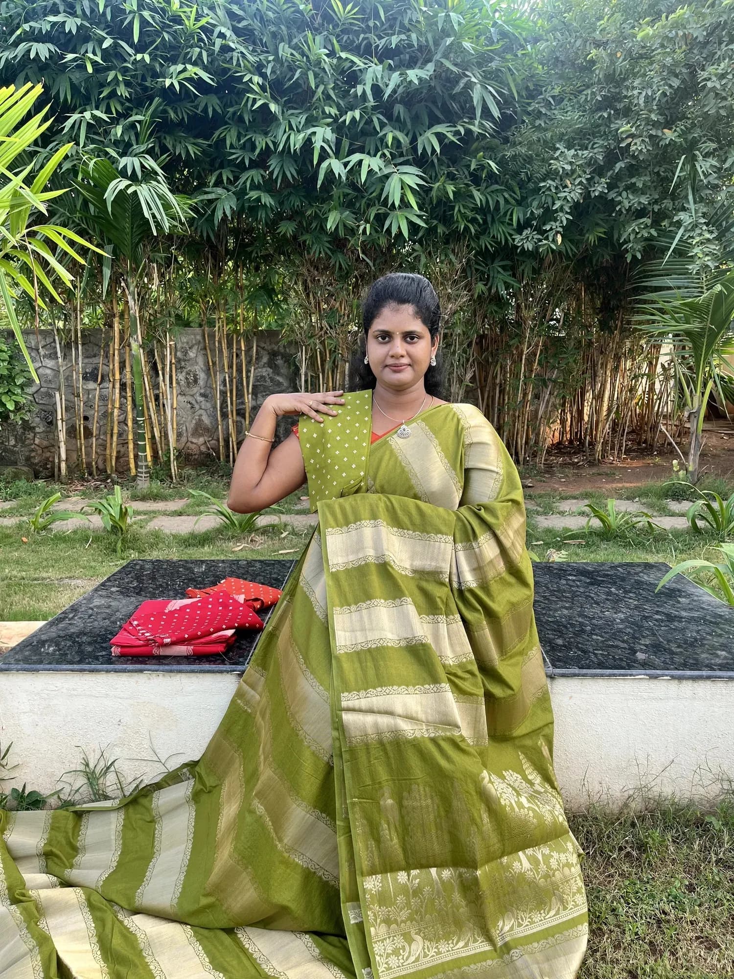 viscouse georgette(APPLE GREEN) - Image 2