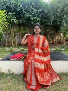 viscouse georgette(CHERRY RED)