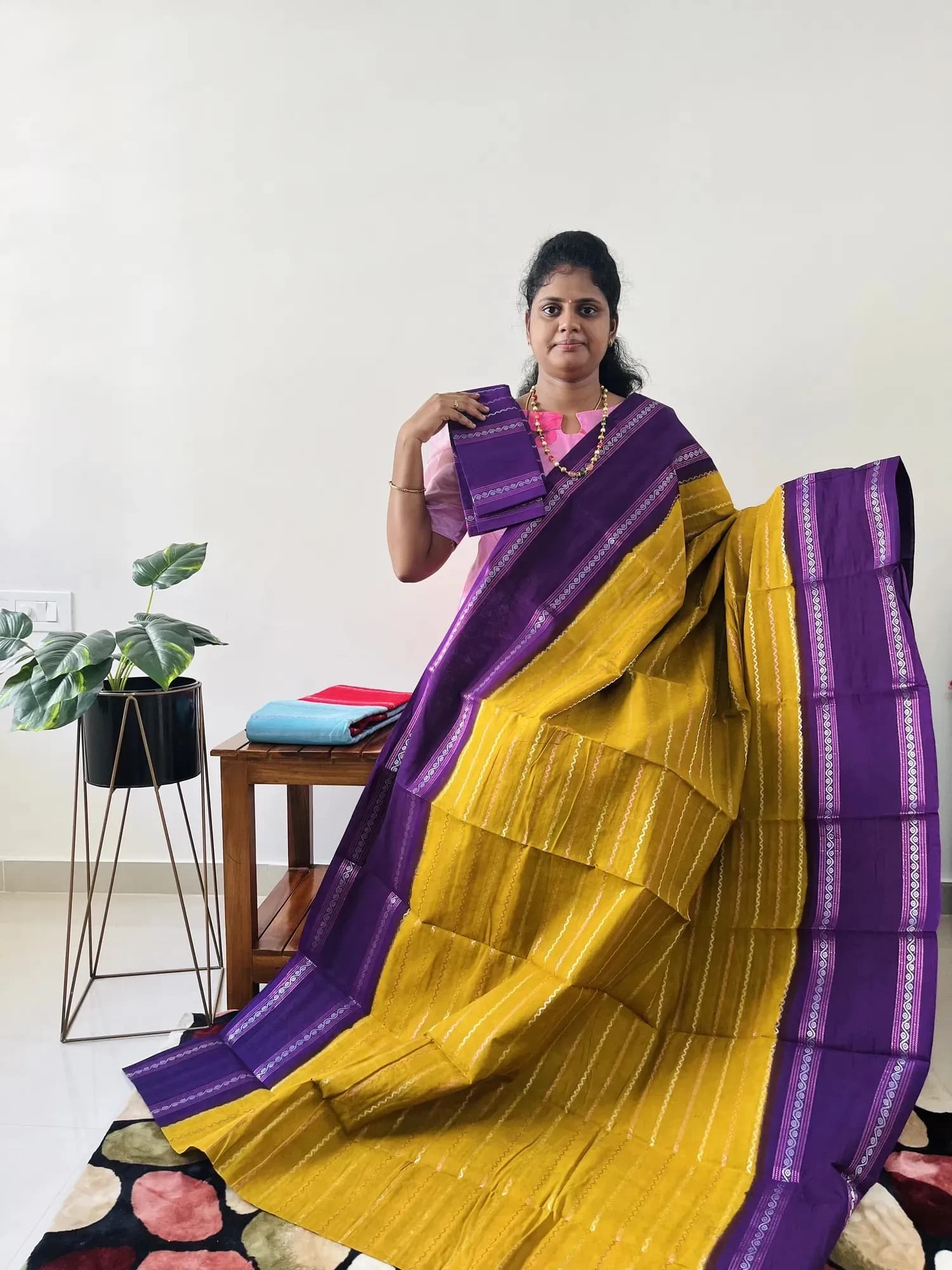 MUSTARD WITH PURPLE